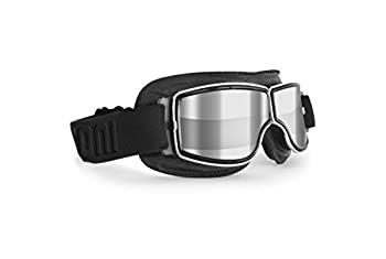 【中古】【輸入品・未使用】Motorcycle Goggles Adjustable Strap - Anticrash Lens - Special Ventilation- Compact Design by Bertoni Italy - AF188A