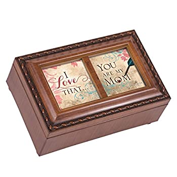 【中古】【インポート品・未当て嵌める】I Love That You Are My Mom Wood Finish Small宝飾品快い音ボックス席Plays Amazing Grace