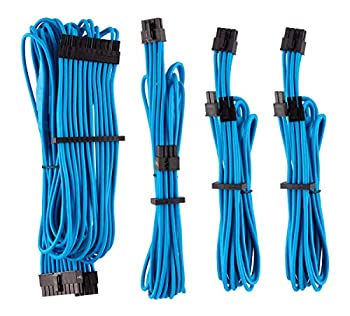 【中古】【輸入品・未使用】CORSAIR プレミアム 個別スリーブ PSU ケーブル スターターキット - ブルー Corsair PSU