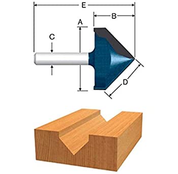 【中古】【輸入品・未使用】Bosch 85219MC V-Groove 9/16-Inch Diameter 3/4-Inch Cut 1/4-Inch Shank Router Bit by BOSCH|スカイマーケットプラス