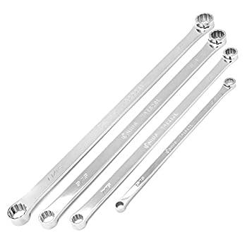 【中古】【インポート品・未当て嵌める】Genius Tools 4本SAEエクストラロングボックスエンドレンチセットDE-704S その他-花・ガーデン・DIY