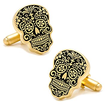 【中古】【輸入品・未使用】Cufflinks Incゴールド調Day of the Deadカフスボタン(ゴールド調)|スカイマーケットプラス