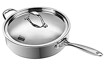 【中古】【インポート品・未当て嵌める】一皿分の料理 標準尺度 マルチ層 クラッド 10.5\" 奥行きのある フライパン 上部 付き添い人 ステンレス鋼 鋼 4 クオート"