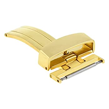 【中古】【インポート品・未当てはめる】ewatchparts 20?粍 Deployment Band打ち切り金バックルfor Omega Watchレザーストラップゴールド# 3