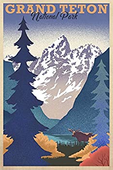 【中古】【輸入品・未使用】グランドテトン国立公園 ワイオミング リトグラフ 24 x 36 Giclee Print LANT-88044-24x36