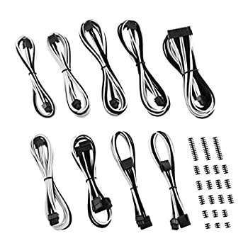【中古】【インポート品・未当て嵌める】CableMod Classic ModMesh C-Series Corsair?ワット数 AXi, HXi \u0026 RM(Yellow Label)用有線テレビ一揃いの道具 - BLACK/WHITE [コマーシャル-CSI-CKIT-NKKW-R]