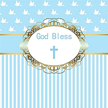 【中古】【輸入品・未使用】Yeele 7x7フィート 十字架 神の祝福 写真用背景 幼児 洗礼 平和 ピジョン ブルー ストライプ 背景 ベビーシャワー パーティー 装飾 子供 女の子 17,438円