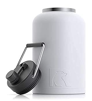 【中古】【インポート品・未当て嵌める】RTIC 水さし 手持ち部分付き添い人 1gal 白いこと引っ敷き 大型ダブル無意味さ断熱お水瓶 ステンレス鋼スチール写真魔法瓶 熱っぽい\u0026冷ややかさドリンク用