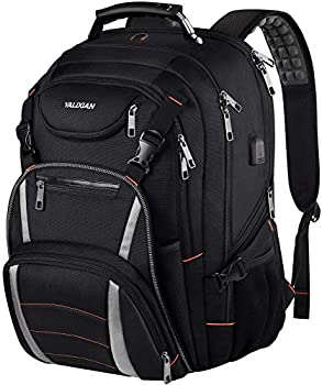 【中古】【輸入品・未使用】旅行用ノートパソコン用バックパック 特大18.4インチ ノートパソコン RFID 盗難防止 TSA対応バックパック USB充電ポート付き 防水 カレッジスク