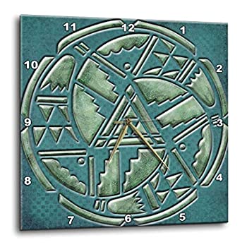 【中古】【輸入品・未使用】3dRose Designer One of A Kind Native American Art 壁時計 25.4×25.4cm (DPP_108091_1)
