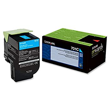 【中古】【インポート品・未当て嵌める】Wholesale CASE of 5???LEXMARK 70?C10?C0?/ Ko / Mo / Yoトナーcartridges-toner薬莢、1000ペイジYield、シアン