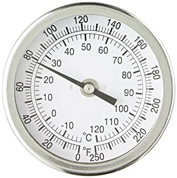 【中古】【輸入品・未使用】PIC Gauge B3B2-II Stainless Steel Bimetal Thermometer with Back Connection, 3 Dial Size, 2-1/2 Stem Length, 0/250 F and 0/250 C Tempera