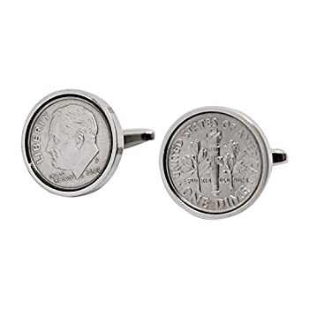 【中古】【インポート品・未当て嵌める】WorldcoinCufflinks カフスリンク ロジウムメッキ 7周年 一緒になる不死化 完全無欠 2014年 鋳貨 カフスリンク