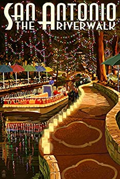 【中古】【輸入品・未使用】The Riverwalk - San Antonio, Texas (24x36 Giclee Gallery Print, Wall Decor Travel Poster) by Lantern Press