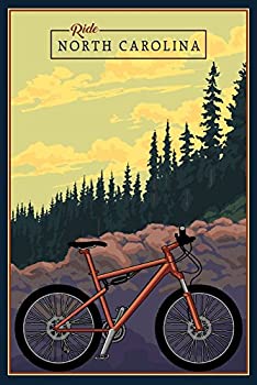 【中古】【輸入品・未使用】North Carolina???マウンテンバイク???Ride the Trails 24 x 36 Giclee Print LANT-86434-24x36