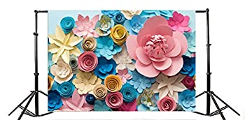【中古】【輸入品・未使用】Yeele 5?x 4ft写真背景ビニールカラフル鮮やかなハンドメイドペーパー花パターン写真バックドロップウェディング赤ちゃん大人用ホームパーティ