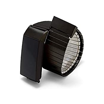 【中古】【輸入品・未使用】Speidel Twist-O-Flex メタル拡張ステンレススチールストレッチバンド 交換用 3インチ つや消しシルバー&ブラック L ブラック｜スカイマーケットプラス