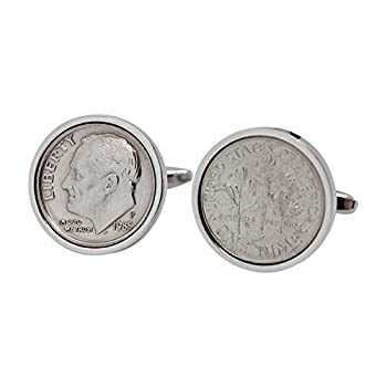 【中古】【輸入品・未使用】worldcoincufflinks－カフスボタン－ロジウムメッキ－1985ダイムコイン カフスボタン －35歳の誕生日プレゼントに最適 26,086円