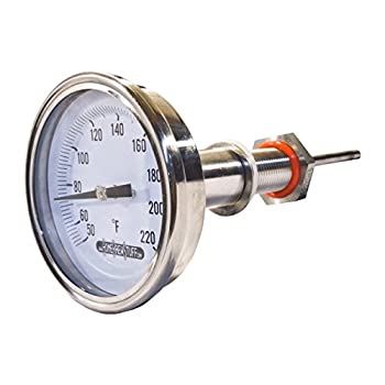 【中古】【インポート品・未当て嵌める】Thermometer with cooler wall Bulkhead