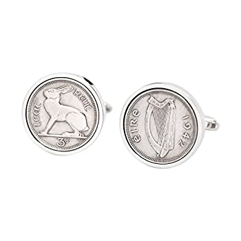 【中古】【輸入品・未使用】1942???Irish Threepence coin Cuff???75th Birthday Cufflinks｜スカイマーケットプラス