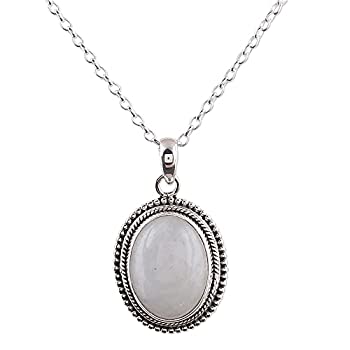 【中古】【輸入品・未使用】NOVICA レインボームーンストーン .925スターリングシルバー ペンダントネックレス 18インチ ミスティロープ|スカイマーケットプラス