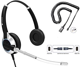 【中古】【輸入品・未使用】TruVoice HD-350デラックスヘッドセット ノイズリダクションボイスチューブとHDスピーカー付き Yealink T19 T20 T21 T22 T23 T26 T27 T28 T29 T3