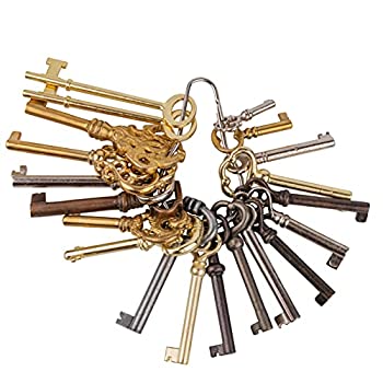【中古】【輸入品・未使用】スケルトンキーセット アンティーク家具用 複製 - キャビネットドア 祖父時計 ドレッサー 引き出し ヴィンテージ 古い家具 | KY-20S