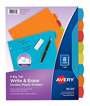 【中古】【輸入品・未使用】Avery ビッグタブ 書き込み&消去 丈夫なプラスチックディバイダー 8つのマルチカラータブ 1セット 24パック (16130)｜スカイマーケットプラス