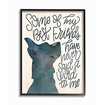 【中古】【輸入品・未使用】Stupell Industries Best Friends with Pet Phrase 犬のアウトライン ブルー スクリプト 引用句 Gigi Louise Wall Artによるデザイン 16 x 20イ 27,719円