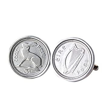 【中古】【輸入品・未使用】53rd誕生日cufflinks- 1964???Irish Threepence coin cufflinks 26,365円