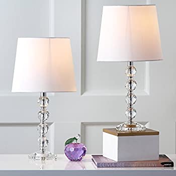 【中古】【輸入品・未使用】Safavieh Lighting Collection Nola Stacked Crystal Ball 16-inch Table Lamp (Set of 2) by Safavieh