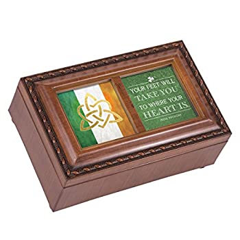 【中古】【輸入品・未使用】Your Feet Take YouケルトノットWood Finish Smallジュエリー音楽ボックスPlaysアイルランドの子守歌