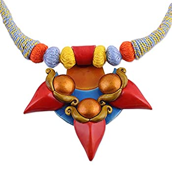 【中古】【輸入品・未使用】Novicaセラミックペンダントネックレス、15.25、" ' Shiva 's Trident '|スカイマーケットプラス