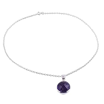 【中古】【輸入品・未使用】NOVICA アメジスト .925 スターリングシルバー ペンダントネックレス 18インチ 「きらめくパープル」