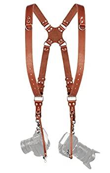 【中古】【輸入品・未使用】カメラ用カメラストラップアクセサリー - デュアルショルダーレザーハーネス - デジタル一眼レフ/一眼レフカメラ用マルチカメラギア
