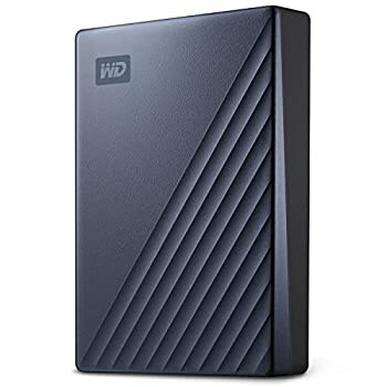 【中古】【輸入品・未使用】WD ポータブルHDD 5TB USB Type-C ブルー My Passport Ultra 暗号化 パスワード保護 外付けハードディスク / 3年保証 WDBFTM0050BBL-WESN