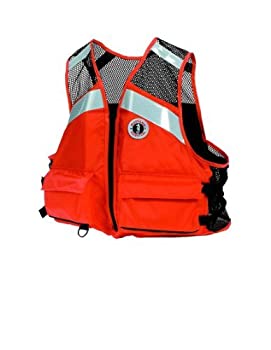【中古】【輸入品・未使用】マスタング - 産業メッシュPFD、オレンジ、ラージ/X-ラージ