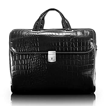 【中古】【輸入品・未使用】Siamod 35535 Servano Black Leather Small Ladies Laptop Brief