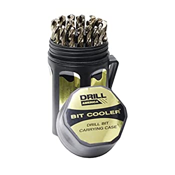 【中古】【輸入品・未使用】Drill America DWD29J-CO-PC Qualtech 29 Piece Cobalt Steel Jobber Length Drill Bit Set in Plastic Case, Gold Oxide Finish, Round Shank,|スカイマーケットプラス