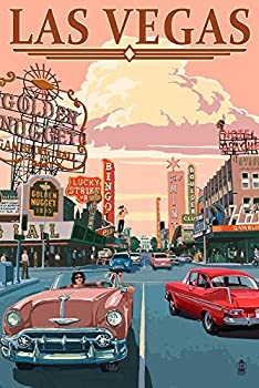 【中古】【輸入品・未使用】Las Vegas Old Strip Scene (24x36 Giclee Gallery Print, Wall Decor Travel Poster) by Lantern Press 50,884円