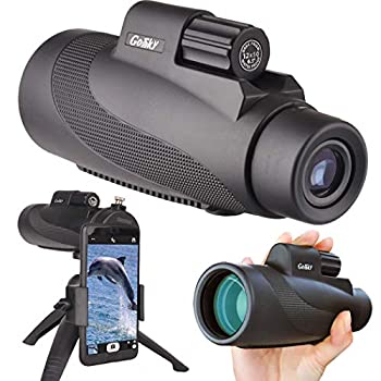 【中古】【輸入品・未使用】Gosky 12X50 High Power Prism Monocular - Waterproof/Fog-proof/Shockproof Grip Scope -FMC Green Film Optical Lens -for Hiking,Hunting,Cl
