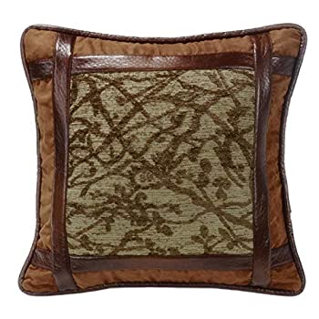 【中古】【輸入品・未使用】HiEnd Accents Paseo Road | Highland Lodge フレーム付きツリー フェイクレザー 装飾スローピロー 18x18インチ 素朴なキャビン ウェスタンラグ｜スカイマーケットプラス