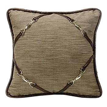 【中古】【輸入品・未使用】HiEnd Accents Paseo Road ハイランドロッジバックル コーナー装飾スローピロー 18x18インチ 素朴なキャビンロッジ ウェスタンラグジュアリー寝