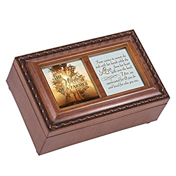 【中古】【インポート品・未当て嵌める】Cottage Garden Wife of Farmer 逢魔が時から火ともし頃までの肌理調縄索刈り込み 宝飾品オルゴール You Light Up My Life