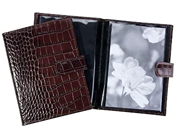 【中古】【輸入品・未使用】ブラウンcroco-embossed FineレザーBrag Book for 20?prints byグラフィックイメージ???4?x 6|スカイマーケットプラス