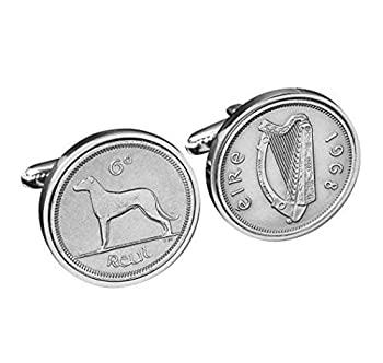 【中古】【インポート品・未当て嵌める】Lucky Irish六ペンスのカフスリンクmen-お手々お手伝いさん完全無欠エールCoin Cufflinks???100?%申し分なく