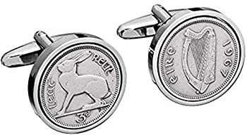 【中古】【輸入品・未使用】WorldcoinCufflinks カフリンクス ロジウムメッキ 1967年 ラッキーアイリッシュ スリーペンスコインカフスボタン 54歳の誕生日カフスボタン 32,198円