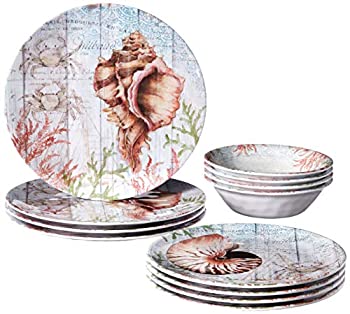 【中古】【輸入品・未使用】Certified International Sanibel メラミン食器12点セット|スカイマーケットプラス