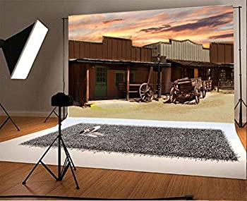 【中古】【輸入品・未使用】Yeele 7?x 5ftヴィンテージWild West Backdrop Abandoned建物パイオニアOld Cowboy Townパーティーバナー装飾ホームスタジオ撮影写真背景Hero B画像