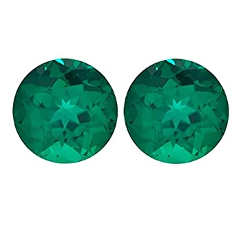 【中古】【輸入品・未使用】Mysticdrop 1.30-1.76 カラット 6x6 mm AAA ラウンド ロシア人工エメラルド (2個) ルースジェムストーン｜スカイマーケットプラス